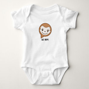 Body Para Bebê Personagem de desenho animado de macaco-bebê