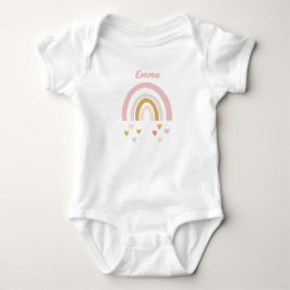 Body Para Bebê Personalisierter Babybody mit Name und Regenbogen