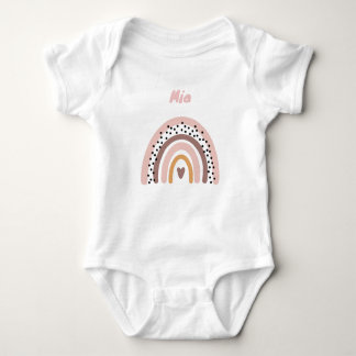 Body Para Bebê Personalisierter Babybody mit Name und Regenbogen
