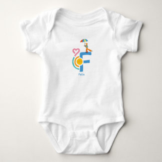 Body Para Bebê personalisierter Name F Baby Body Strampler 