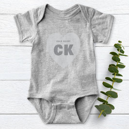 Body Para Bebê Personalização da Cabeça de Cinza Recém-Nascida do