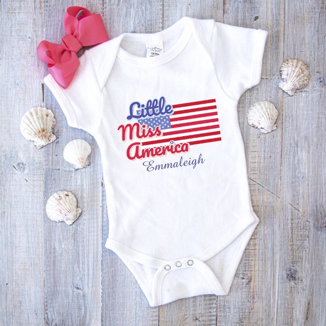 Body Para Bebê Personalização da Menina Americana (Criador carregado)