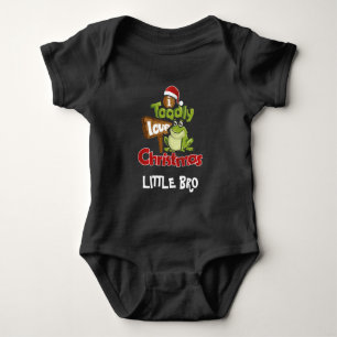 Body Para Bebê Personalizado Adorando Família de Festas de Natal