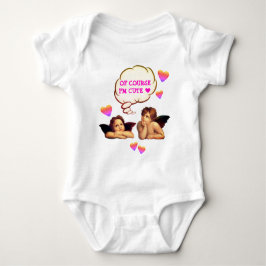 Body Para Bebê Personalizado, claro que sou um anjo de Cherub fof