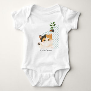 Body Para Bebê [Personalizado] Dia de um gato - Irmão/Irmã tem pa