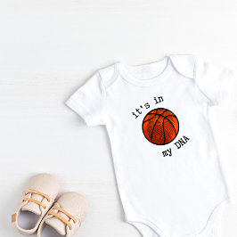 Body Para Bebê Personalizado Está no Meu DNA Basquetebol