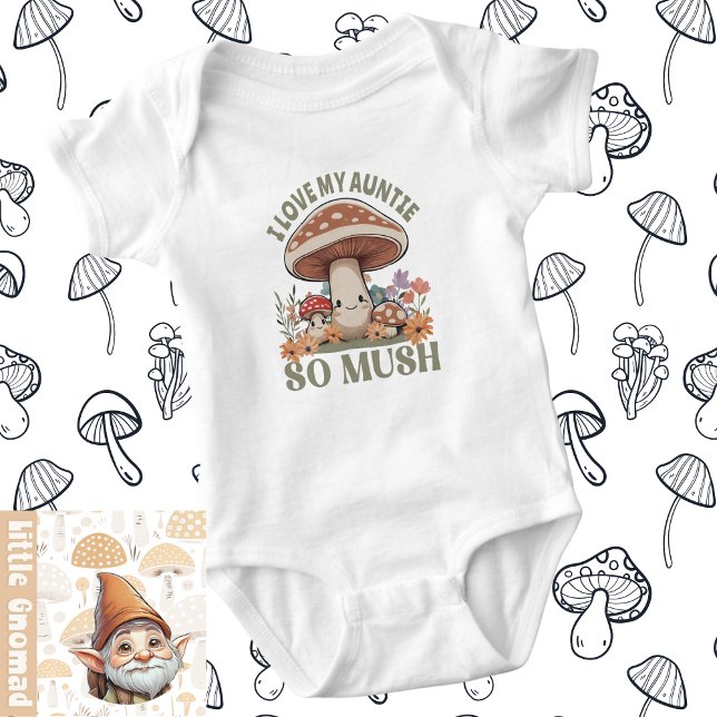 Body Para Bebê Personalizado Eu Amo Meu (Seu Título) Tão Mush (Little Gnomad Personalized-I Love My (Your Title) So Mush Baby Bodysuit)