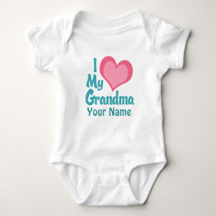 Body Para Bebê Personalizado Eu Amo Minha Avó