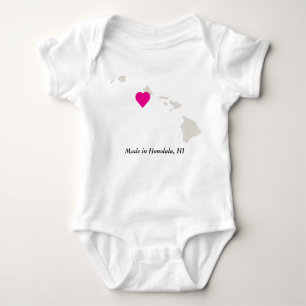 Body Para Bebê Personalizado Feito No Havaí, Adoro Teto De Amor