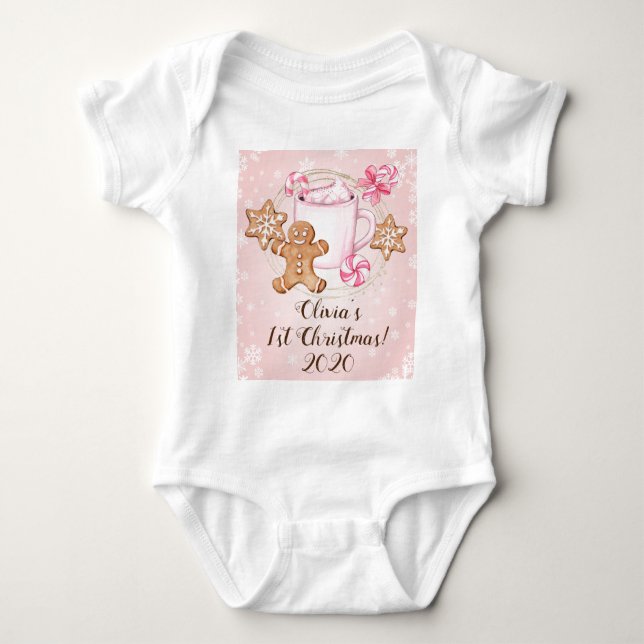 Body Para Bebê Personalizado Meu Natal De 1rua (Frente)