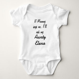 Body Para Bebê Personalizado Se a Mamãe Perguntar Tia Favorita