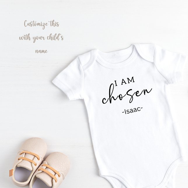 Body Para Bebê Personalizado, sou escolhido (I am chosen baby bodysuit)