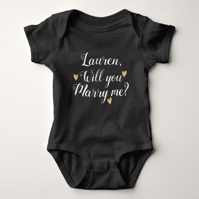 Body Para Bebê Personalizado Você Me Casado Proposta  (Frente)