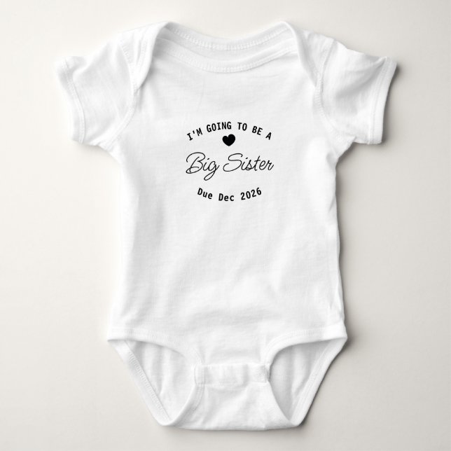 Body Para Bebê Personalizado Vou Ser Uma Irmã Mais Velha (Frente)