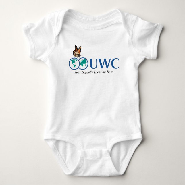 Body Para Bebê Personalizar borboleta frontal e traseira da UWC (Frente)