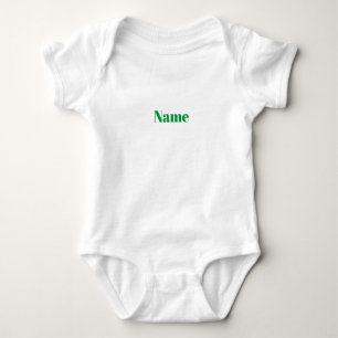 Body Para Bebê Personalizar com nome, texto branco minimalista