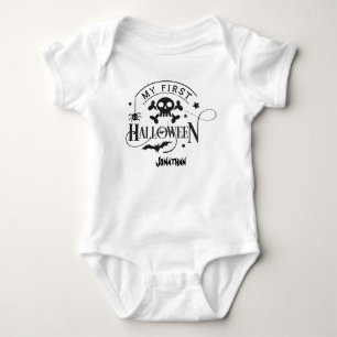 Body Para Bebê Personalizar Meu Primeiro Bat Preto do Dia das Bru