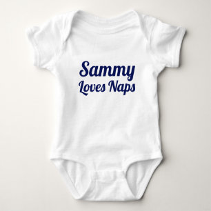 Body Para Bebê Personalizar o Loves Naps Slogan Bebê Bodycase