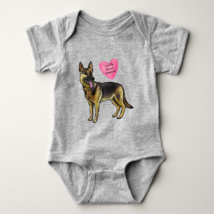Body Para Bebê Personalizar o meu German shepherd Cachorro Pet
