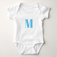 Personalizar o monograma azul claro inicial branco