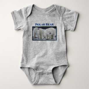 Body Para Bebê Personalizar o urso polar animal ao ar livre da vi