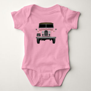 Body Para Bebê Personalizar o veículo da Terra Superior, Cor-de-R