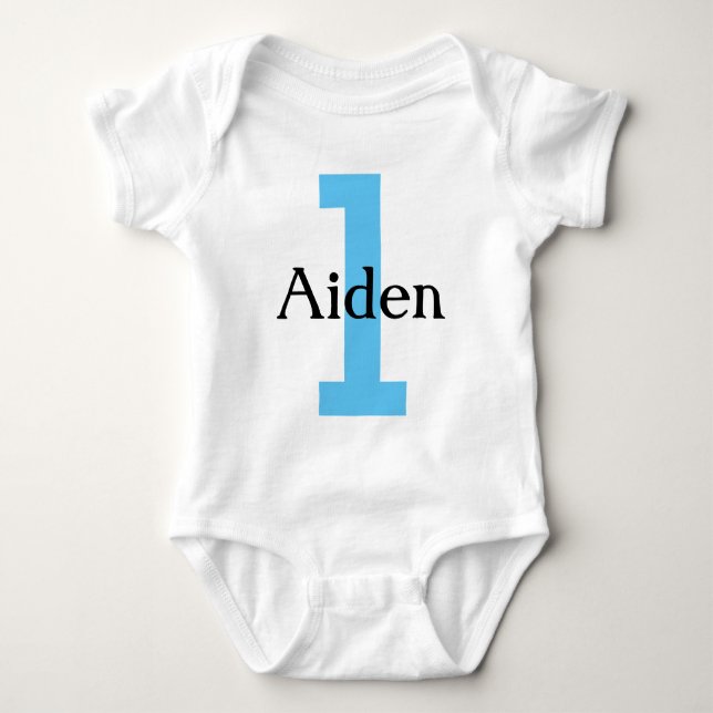 Body Para Bebê Personalizar um ano (Frente)