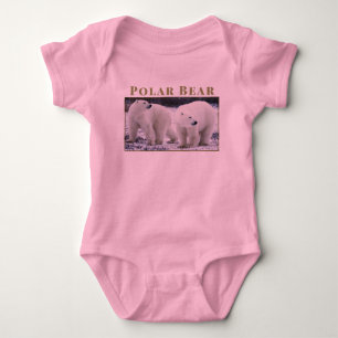 Body Para Bebê Personalizar Urso Polar Animal Exterior Vida Selva