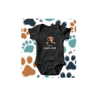 Body Para Bebê Personalize Cachorrinho de Boas-Vindas Fofo
