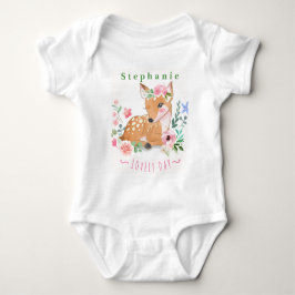 Body Para Bebê Personalize Dia Adorável de Cervos ao Ar Livre Ent