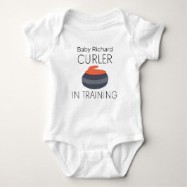 Body Para Bebê Personalize o nome do bebê Curler no treinamento -