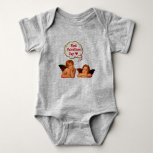 Body Para Bebê Personalize PRIMEIRO DIA DOS NAMORADOS Anjo Querub