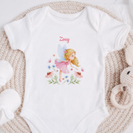 Body Para Bebê Personalized Baby Girl Fairy Bodysuit