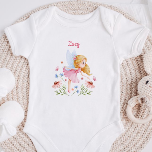 Body Para Bebê Personalized Baby Girl Fairy Bodysuit (Criador carregado)