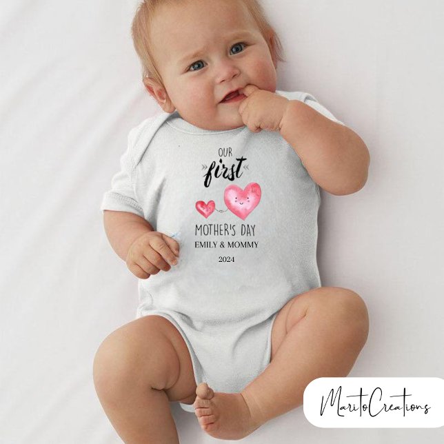 Body Para Bebê Personalized baby jumpsuit first mother's day (Criador carregado)