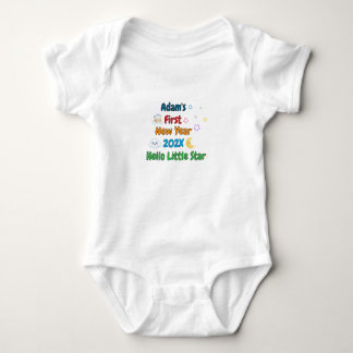 Body Para Bebê Personalized Baby’s First New Year – Cute Design