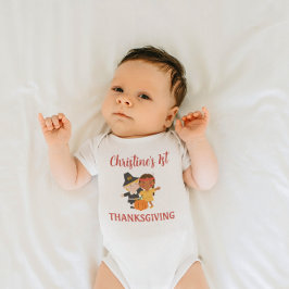 Body Para Bebê Personalized Baby’s First Thanksgiving Bodysuit