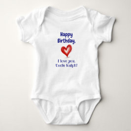 Body Para Bebê Personalized Birthday Gift, I Love My Uncle, 