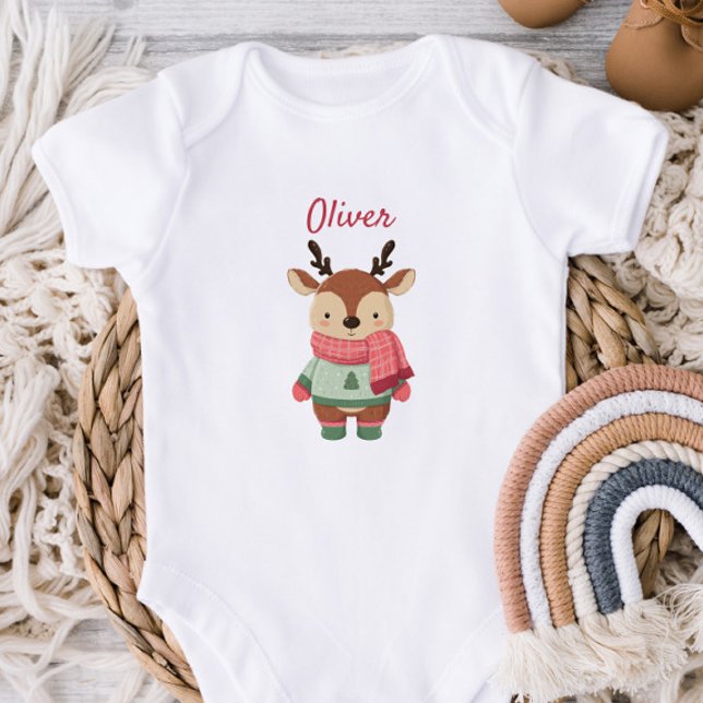 Body Para Bebê Personalized Christmas Baby Bodysuit  (Criador carregado)