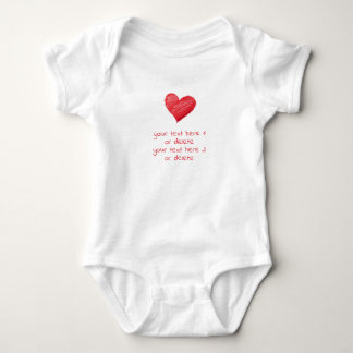 Body Para Bebê Personalized Gift with own Message, DIY Heart