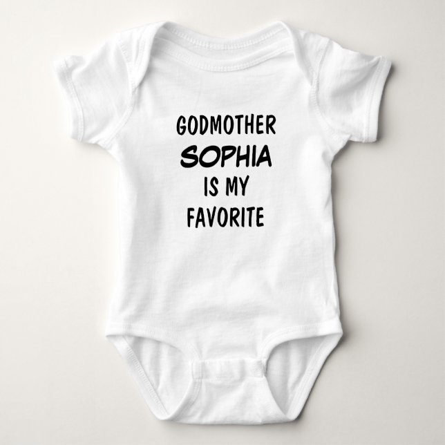 Body Para Bebê Personalized Godmother is My Favorite  (Frente)