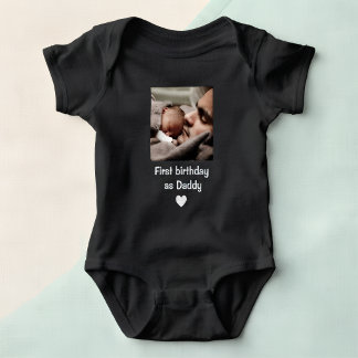 Body Para Bebê Personalized Happy 1st birthday as my daddy photo