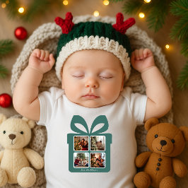 Body Para Bebê Personalized Modern Christmas | My First Christmas