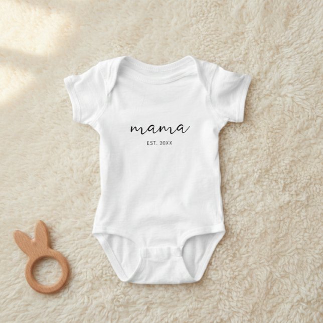 Body Para Bebê Personalized Mom and Est. Date Sweatshirt, Custom  (Criador carregado)