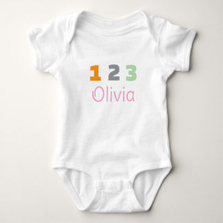 Body Para Bebê Personalized Triplets Outfit, Custom 1 2 3