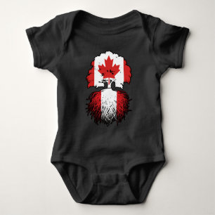 Body Para Bebê Peru: Canadá, Peru, Canadá, Árvore Bandeira
