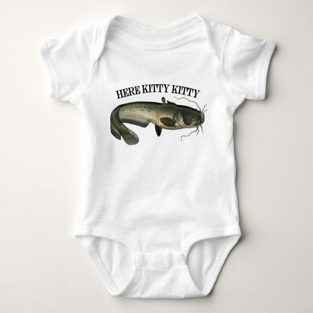 Body Para Bebê Pesca De Caprinos Aqui Gatinho De Gatinho (Frente)