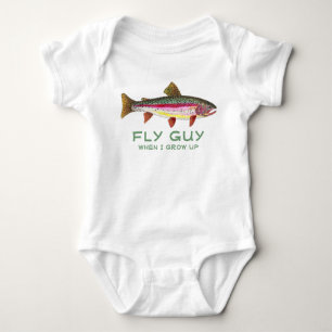 Body Para Bebê Pesca de Trutas de Bebês