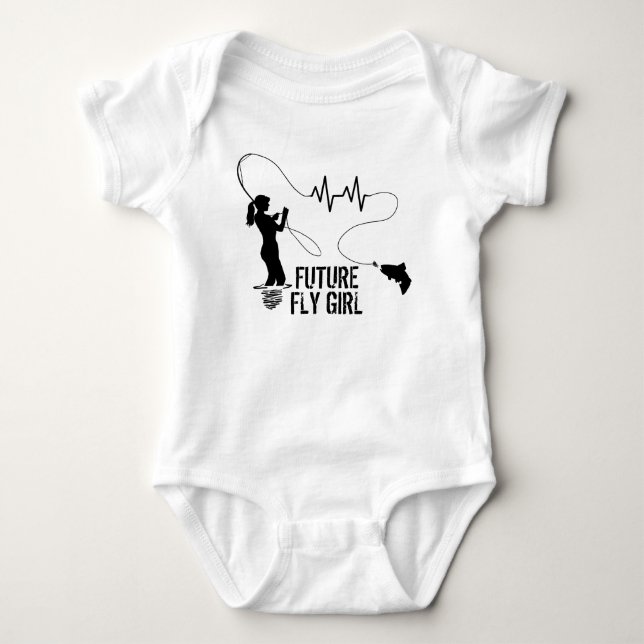 Body Para Bebê Pesca De Voo Engraçado (Frente)