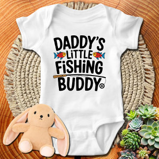 Body Para Bebê Pesca Engraçada | Daddys Little Fish Buddy